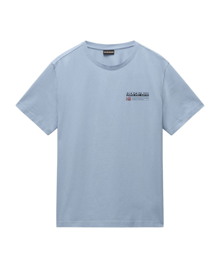 Koszulka męska Napapijri S-KASBA SHARK SKIN NP0A4HQQHCB Szara - Sklep online Mastersport