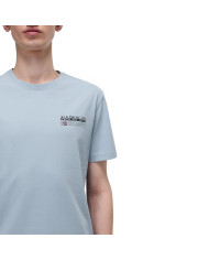 Koszulka męska Napapijri S-KASBA SHARK SKIN NP0A4HQQHCB Szara - Sklep online Mastersport