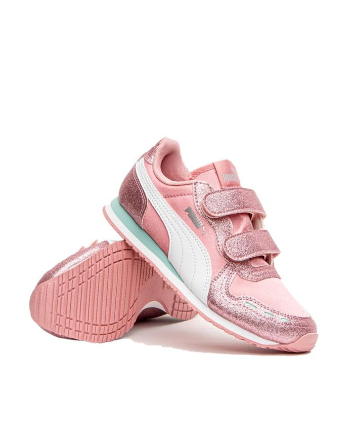 Buty dziecięce Puma CABANA RACER GLITZ V PS 37098509 Różowe - Sklep online Mastersport