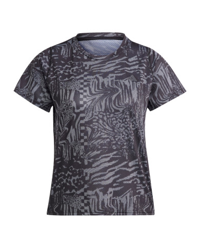Koszulka damska adidas Performance RI 3B AOP TEE HY6951 Brązowa - Sklep online Mastersport