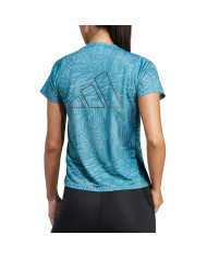 Koszulka damska adidas Performance RI 3B AOP TEE IL1744 Niebieska - Sklep online Mastersport