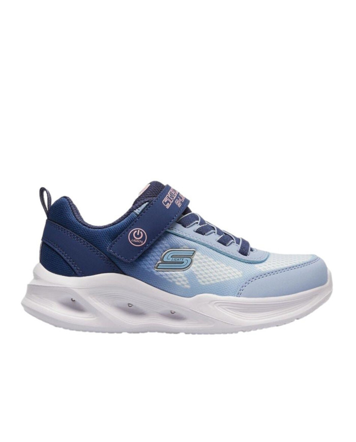 Buty dziecięce Skechers SKECHERS SOLA GLOW OMBRE DELUXE 303714LNVLB Niebieskie - Sklep online Mastersport