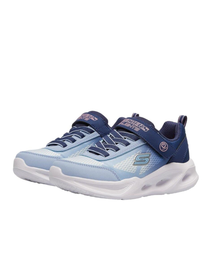 Buty dziecięce Skechers SKECHERS SOLA GLOW OMBRE DELUXE 303714LNVLB Niebieskie - Sklep online Mastersport