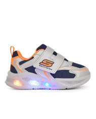Buty dziecięce Skechers METEOR LIGHTS GLOW 401498NSLOR Szare - Sklep online Mastersport