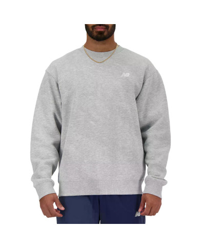 Bluza męska New Balance SPORT ESSENTIALS FLEECE CREW MT41510AG Szara - Sklep online Mastersport