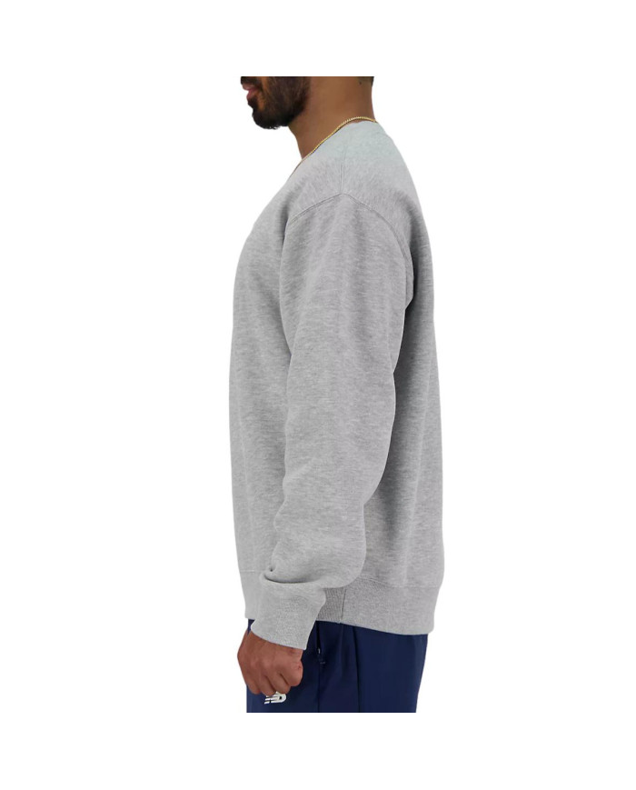 Bluza męska New Balance SPORT ESSENTIALS FLEECE CREW MT41510AG Szara - Sklep online Mastersport