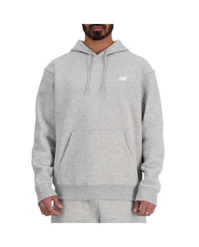 Bluza męska New Balance SPORT ESSENTIALS FLEECE HOODIE MT41511AG Szara - Sklep online Mastersport