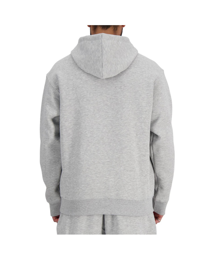 Bluza męska New Balance SPORT ESSENTIALS FLEECE HOODIE MT41511AG Szara - Sklep online Mastersport
