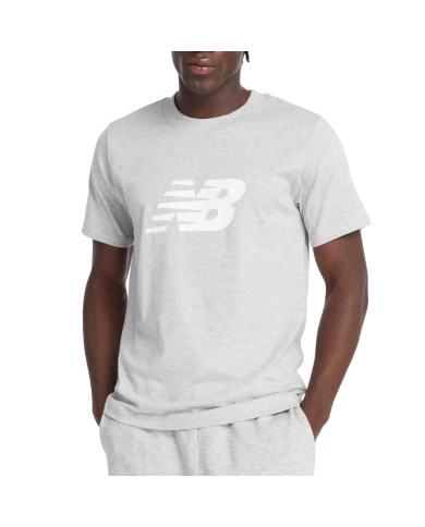 Koszulka męska New Balance S/S SPORT GRAPHIC V FLYING AG MT43906AG Szara - Sklep online Mastersport