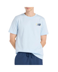 Koszulka męska New Balance LINES T-SHIRT MT6179UMAA1 Niebieska - Sklep online Mastersport