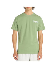 Koszulka męska New Balance LINES T-SHIRT MT6179UMAAR Zielona - Sklep online Mastersport