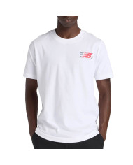 Koszulka męska New Balance LINES T-SHIRT MT6179UMWT Biała - Sklep online Mastersport