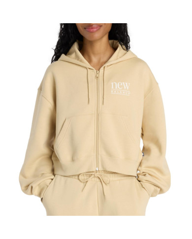 Bluza damska New Balance OVERSIZED PEACE HOODIE WJ6109B2ABC Żółta - Sklep online Mastersport