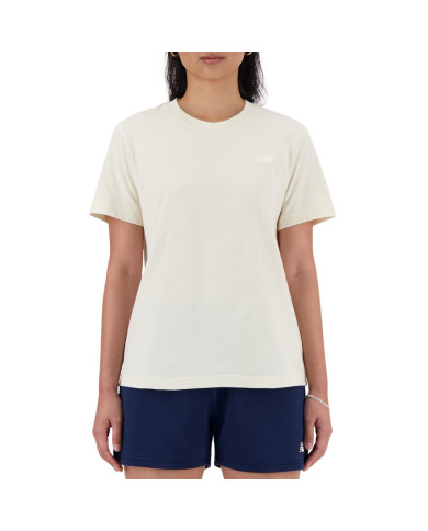 Koszulka damska New Balance S/S JERSEY WT41509LIN Beżowa - Sklep online Mastersport