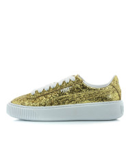 Buty damskie Puma BASKET PLATFORM GLITTER 36409302 Złote - Sklep online Mastersport
