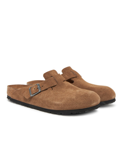 Klapki damskie Birkenstock BOSTON SFB LEVE 1030814 Brązowe - Sklep online Mastersport