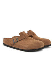 Klapki damskie Birkenstock BOSTON SFB LEVE 1030814 Brązowe - Sklep online Mastersport