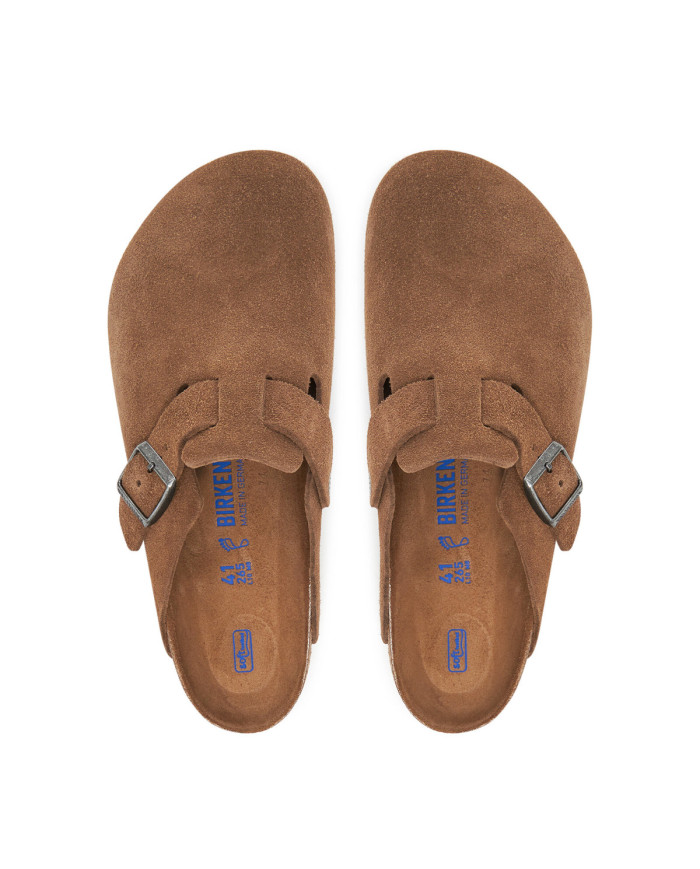 Klapki damskie Birkenstock BOSTON SFB LEVE 1030814 Brązowe - Sklep online Mastersport