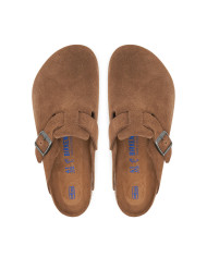 Klapki damskie Birkenstock BOSTON SFB LEVE 1030814 Brązowe - Sklep online Mastersport