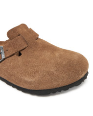 Klapki damskie Birkenstock BOSTON SFB LEVE 1030814 Brązowe - Sklep online Mastersport