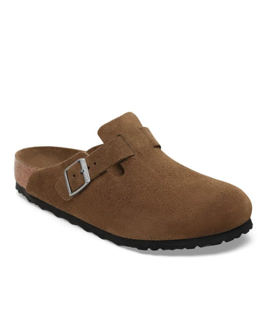 Klapki damskie Birkenstock BOSTON SFB LEVE 1030861 Brązowe - Sklep online Mastersport