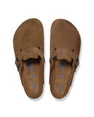 Klapki damskie Birkenstock BOSTON SFB LEVE 1030861 Brązowe - Sklep online Mastersport