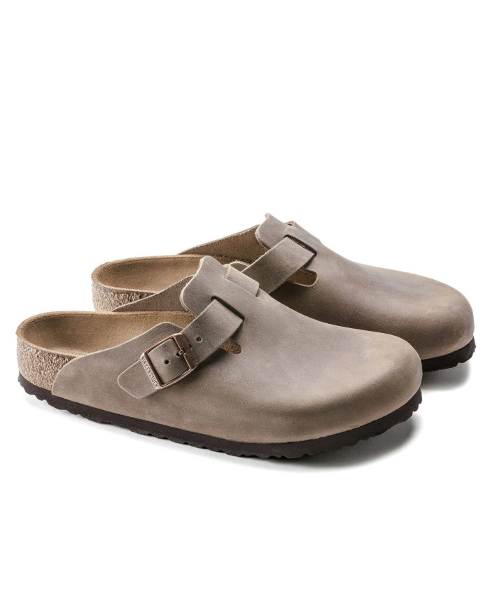 Klapki męskie Birkenstock BOSTON LEOI REGULAR 0960811 Brązowe - Sklep online Mastersport