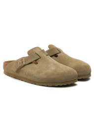 Klapki damskie Birkenstock BOSTON LEVE NARROW 1025844 Khakie - Sklep online Mastersport