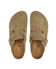 Klapki damskie Birkenstock BOSTON LEVE NARROW 1025844 Khakie - Sklep online Mastersport