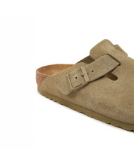 Klapki damskie Birkenstock BOSTON LEVE NARROW 1025844 Khakie - Sklep online Mastersport