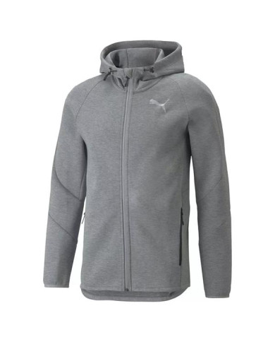 Bluza męska Puma EVOSTRIPE FULL ZIP HOODIE 84740103 Szara - Sklep online Mastersport