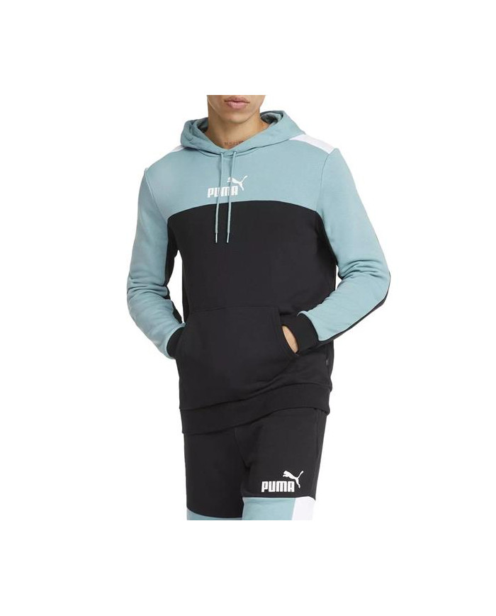 Bluza męska Puma ESS+ BLOCK HOODIE TR 84742850 Niebieska - Sklep online Mastersport