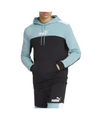 Bluza męska Puma ESS+ BLOCK HOODIE TR 84742850 Niebieska - Sklep online Mastersport
