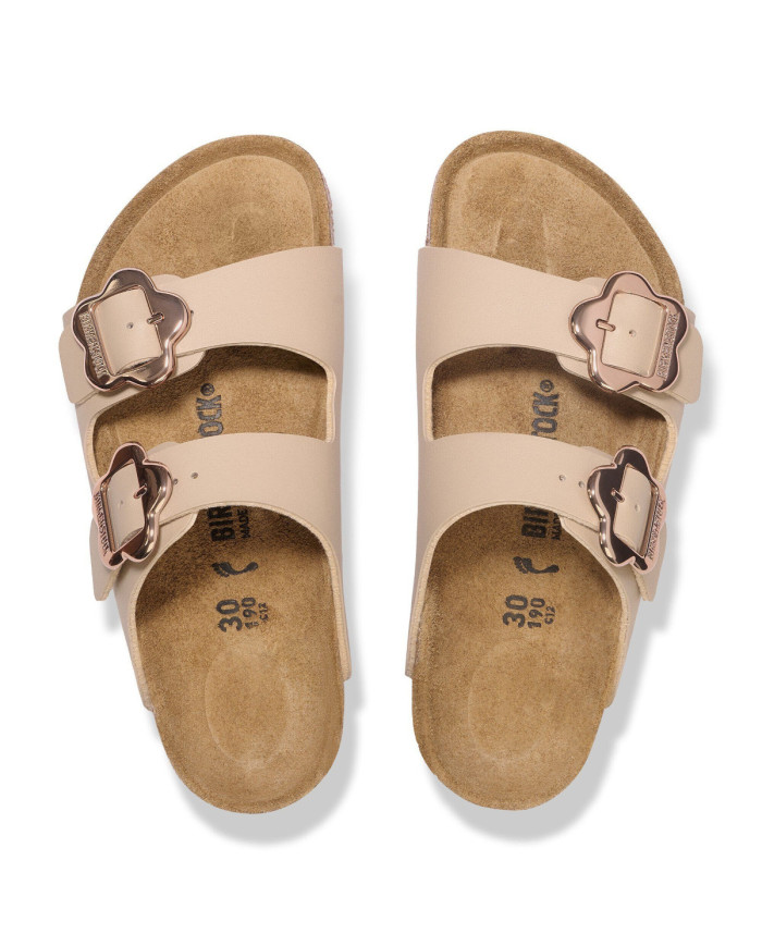 Klapki Birkenstock ARIZONA KIDS FLOWER BUCKLE BF 1030439 Beżowe - Sklep online Mastersport