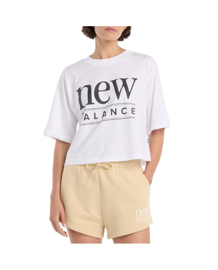 Koszulka damska New Balance REIMAGINED RELAXED T-SHIRT WT61V5OPWT Biała - Sklep online Mastersport