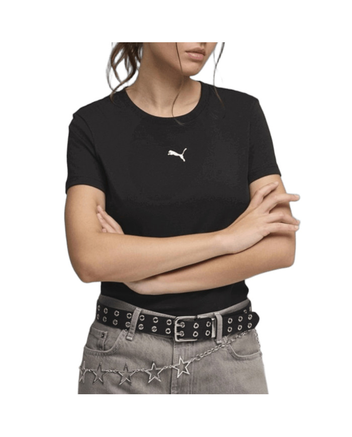 Koszulka damska Puma ESS CENTERED CAT LOGO TEE 69291601 Czarna - Sklep online Mastersport