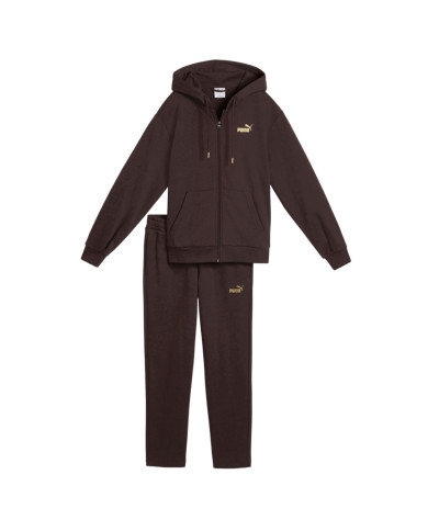 Dres damski Puma METALLIC HOODED STANDARD SWEATSUIT 69399633 Brązowy - Sklep online Mastersport