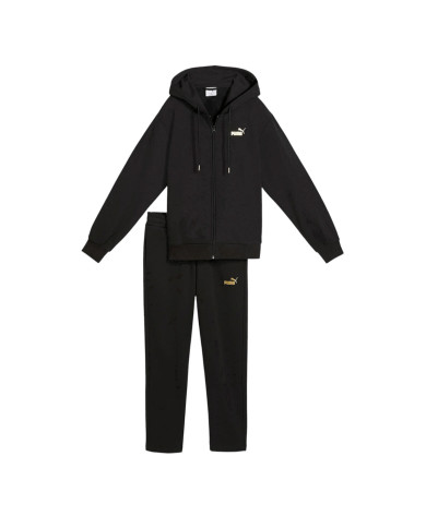 Dres damski Puma METALLIC HOODED STANDARD SWEATSUIT 69399601 Czarny - Sklep online Mastersport