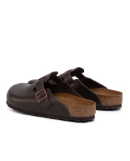 Klapki męskie Birkenstock BOSTON LEATHER UNISEX REGULAR 0060101 Brązowe - Sklep online Mastersport