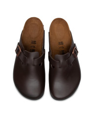 Klapki męskie Birkenstock BOSTON LEATHER UNISEX REGULAR 0060101 Brązowe - Sklep online Mastersport