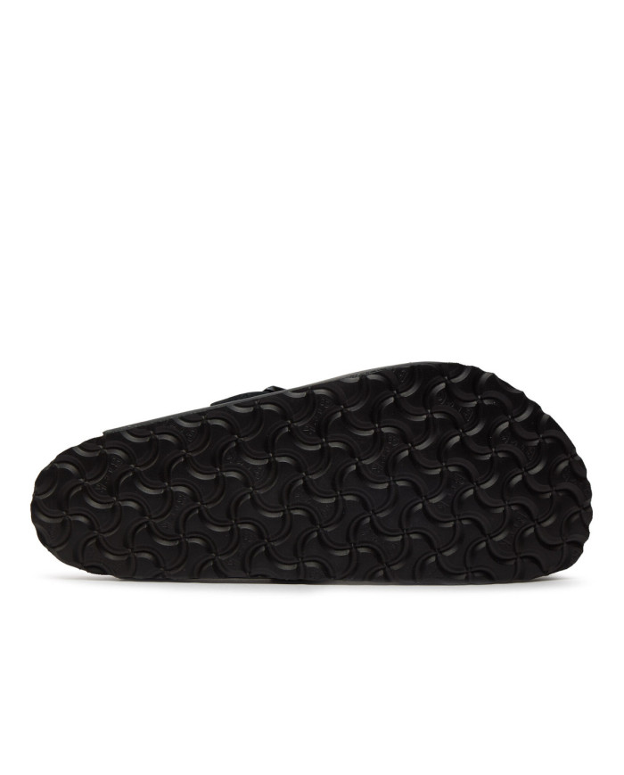 Klapki męskie Birkenstock BOSTON LEATHER UNISEX REGULAR 0060191 Czarne - Sklep online Mastersport