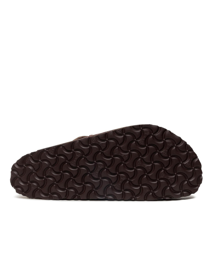 Klapki męskie Birkenstock BOSTON OILED LEATHER UNISEX REGULAR 0860131 Brązowe - Sklep online Mastersport