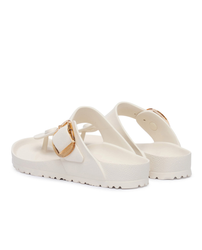Klapki damskie Birkenstock GIZEH BIG BUCKLE EVA UNISEX REGULAR 1031366 Białe - Sklep online Mastersport