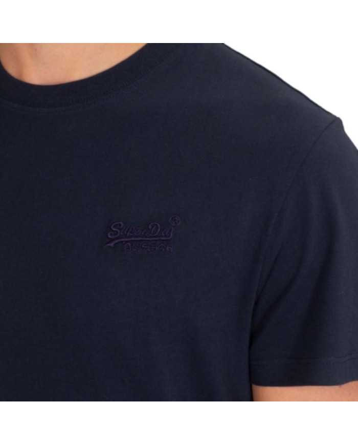 Koszulka męska Superdry VINTAGE LOGO EMB TEE M1011245M98T Granatowa - Sklep online Mastersport